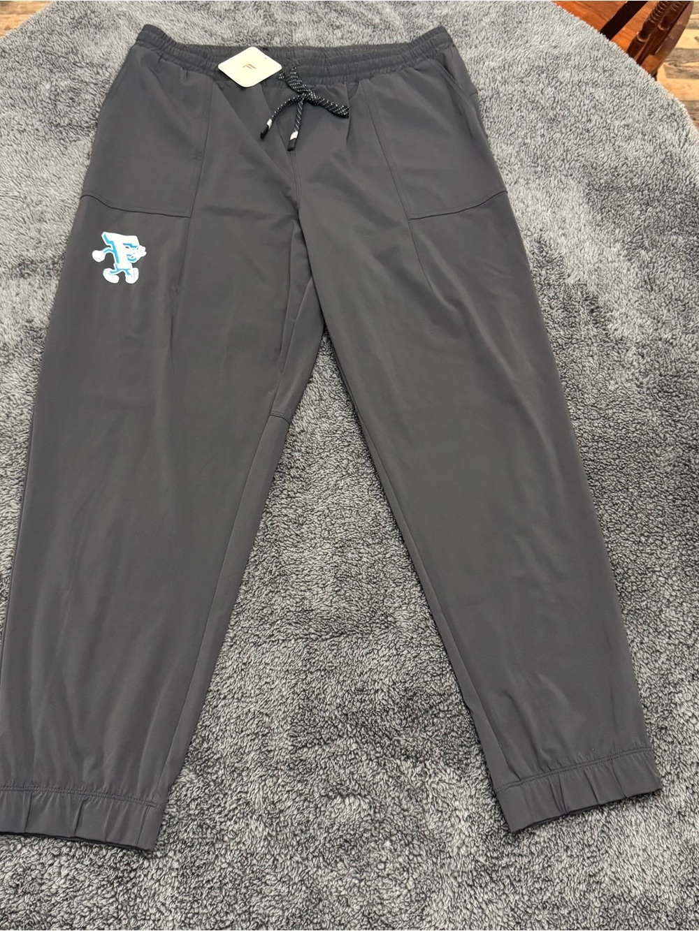 NWT Fabletics The One Jogger Black Womens XL Fab Daddy “F” Logo